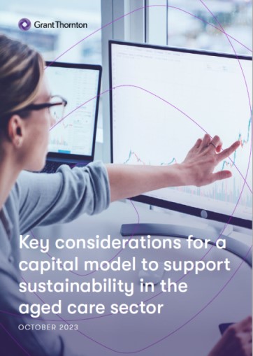 Key considerations for a capital model to support sustainability in the aged care sector