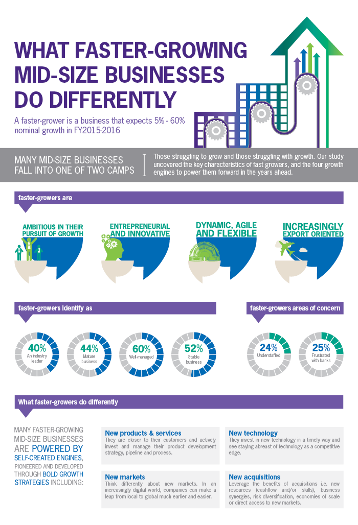 What faster growing mid-size businesses do differently What faster growing mid-size businesses do differently infographic