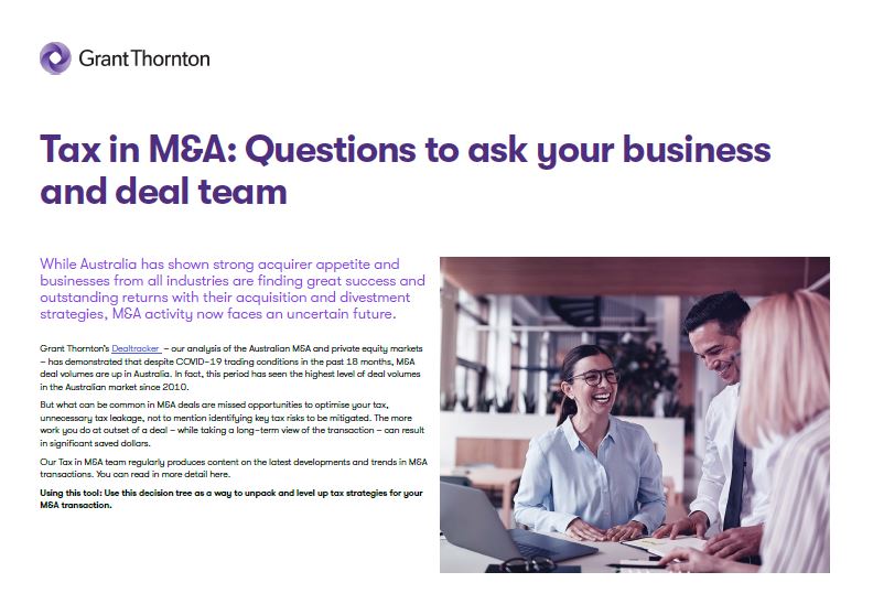 Questions to ask your business and deal team